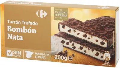 Turrón choco Bombón nata Carrefour , code 8431876245165