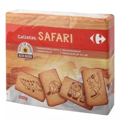 Galletas safari infantiles Carrefour 600 g, code 8431876245875