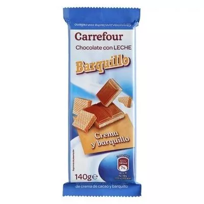 Chocolate con Leche Barquillo Carrefour 140 g, code 8431876247558