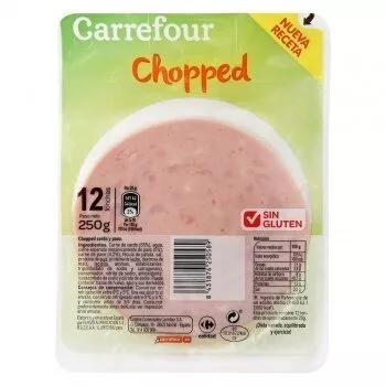 Chopped pork lonchas Carrefour , code 8431876250589