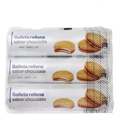 Galleta rellena chocolate Carrefour Discount 250 g, code 8431876253788