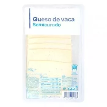 Queso semicurado en lonchas Carrefour 200 g, code 8431876261783