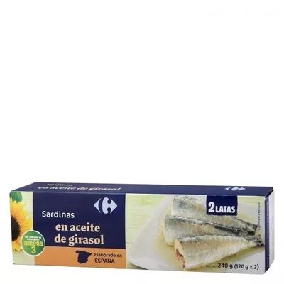 Sardina aceite girasol rr-125 Carrefour , code 8431876263237