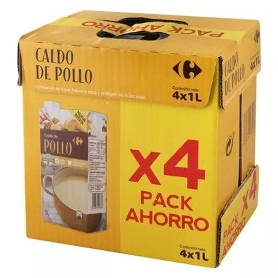 Caldo pollo Carrefour 4 x 1 l, code 8431876263916