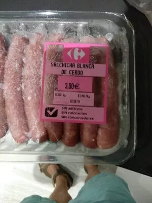 Salchicha blanca de cerdo Carrefour , code 8431876264234