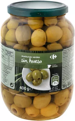 Aceituna manzanilla sin hueso Carrefour 400 g, code 8431876265682