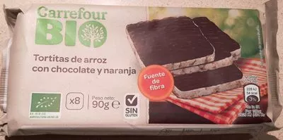 Tortitas arroz chocolate negro naranja Carrefour,  Carrefour bio , code 8431876269758