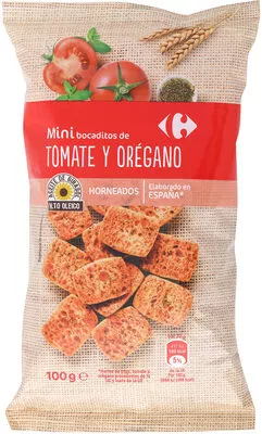 Bocaditos tomate y orégano Carrefour 100 g, code 8431876271430