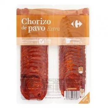 Chorizo de pavo extra Carrefour 150 g, code 8431876274707