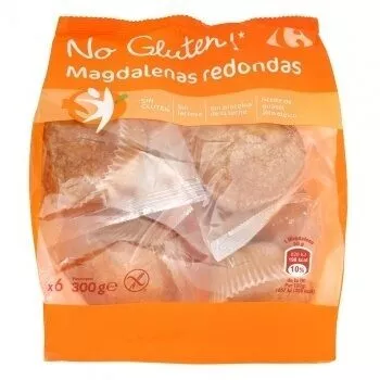 Magdalenas artesanas sin gluten Carrefour, CRF Específicos - Sin Gluten 300 g, code 8431876274721