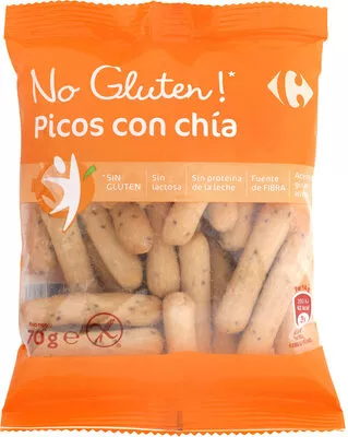 Picos de chia sin gluten Carrefour 70 g, code 8431876274776