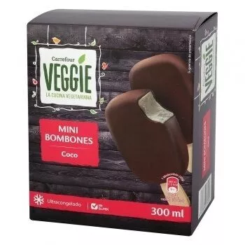 Mini bombones base coco sabor coco Carrefour,  Crf veggie , code 8431876275094