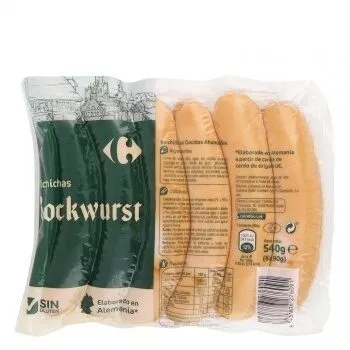 Salchichas Bockwurst Carrefour 540 g, code 8431876276091