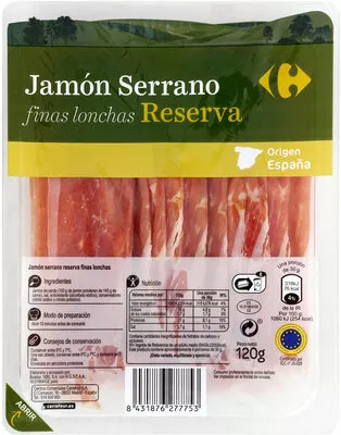 Jamon Serrano Reserva Finas Lonchas Carrefour , code 8431876277753