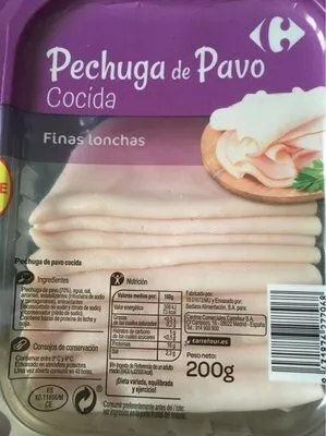 Pechuga de pavo cocida Carrefour , code 8431876277968