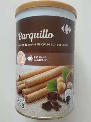 Barquillos rellenos crema avellanas Carrefour , code 8431876278620