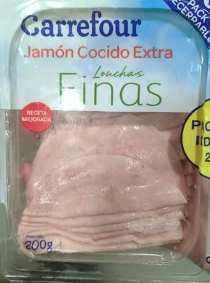 Jamón Cocido Extra Finas Lonchas Carrefour 200 g, code 8431876282511