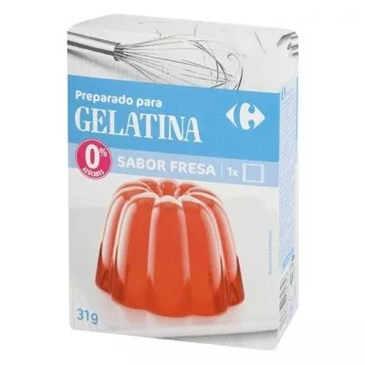 Preparado postre gelatina fresa sin azúcar Carrefour , code 8431876282856