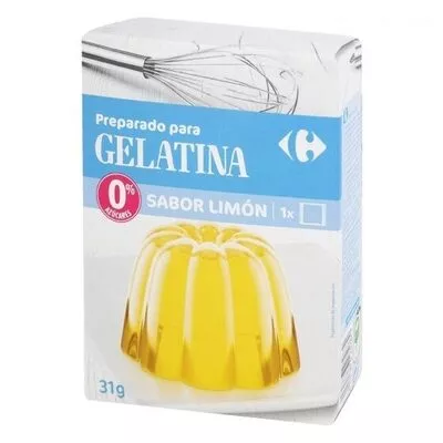 Preparado postre gelatina limón sin azúcar Carrefour 1 x 31 g, code 8431876282870