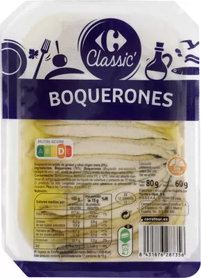 Boquerones Classic Carrefour 80 g, code 8431876287356