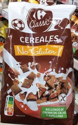 Cereales rellenos cacao avellana sin gluten Carrefour , code 8431876289107