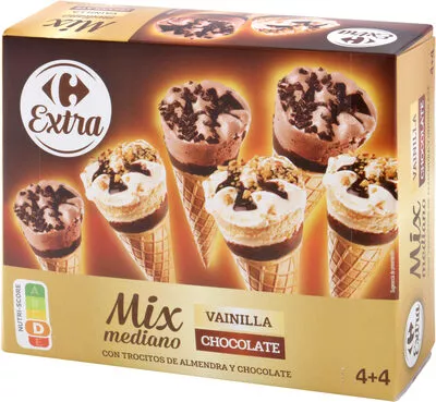 Mix conos vainilla y chocolate (vainilla) Carrefour , code 8431876289756