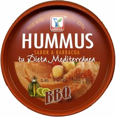 Hummus Sabor a barbacoa YGriega 220 g (neto), code 8432089113913