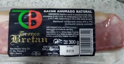 Bacon Ahumado Natural Tronco Bretan , code 8432094403740