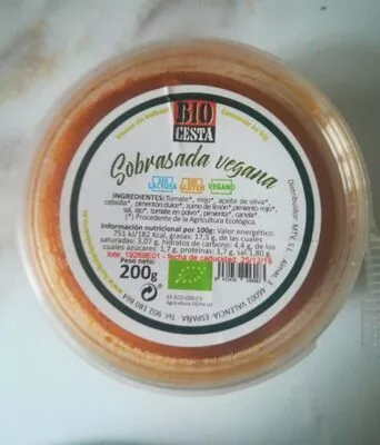 Sobrasada vegana Bio Cesta 200 g, code 8432430106083