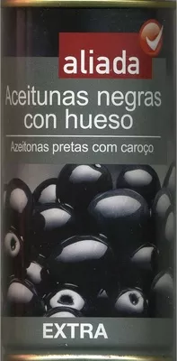 Aceitunas negras con hueso (DESCATALOGADO) Aliada 350 g (neto), code 8433329000888