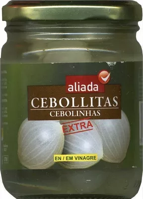 Cebollitas Aliada 350 g (neto), 190 g (escurrido), 370 ml, code 8433329000970