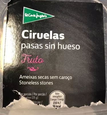 Ciruelas pasas sin hueso El Corte Inglés , code 8433329015745