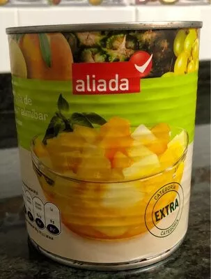 Macedonia de frutas en almíbar lata 480 g Aliada , code 8433329073158