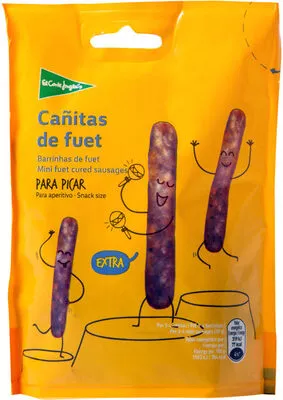 Cañitas de fuet para picar sin gluten El Corte Inglés 60 g, code 8433329079235