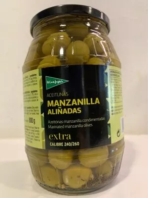 Aceitunas manzanilla aliñadas frasco 500 g El Corte Inglés , code 8433329084918