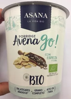 Porridge Avena GO con Espelta y Chia Asana , code 8434715180511