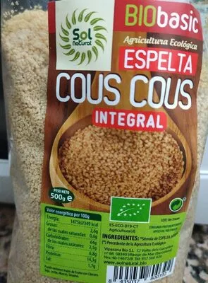 Cous cous espelta integral  500 g, code 8435037800392