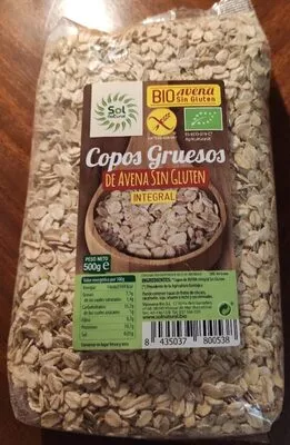 Copos gruesos de avena sin gluten  500 g, code 8435037800538