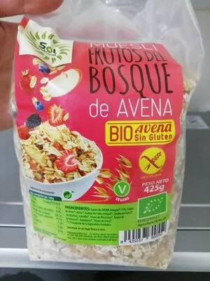 Muesli frutos del bosque de avena Sol Natural 425 g, code 8435037800552