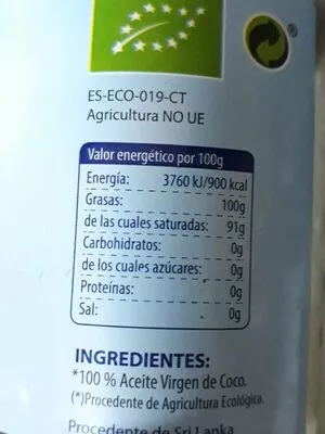 Aceite de coco virgen extra  , code 8435037801641