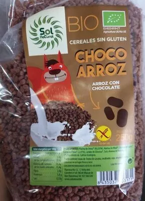 Choco Arroz BIO ( Cereales sin gluten) Sol Natural , code 8435037803171