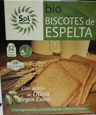 Biscotes de espelta sol natural , code 8435037840022