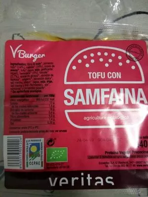 Burger tofu con samfaina Veritas 140 g, code 8435173001226