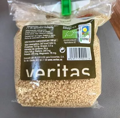 Couscous Integral Eco Veritas 500 g, code 8435173002278