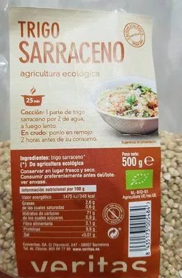 Trigo Sarraceno Eco Veritas 500G Veritas 500 g, code 8435173005484