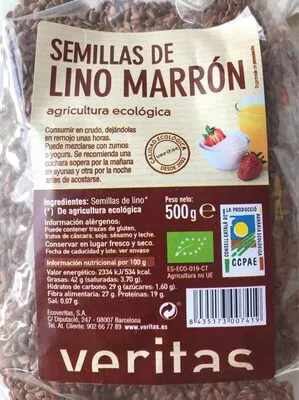 Semillas de lino marron Veritas 500 g, code 8435173007419