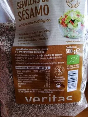 Semillas de sésamo Veritas 500 g, code 8435173007457