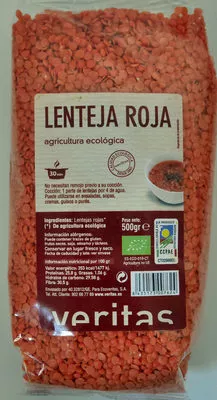 Lenteja roja Veritas 500 g, code 8435173007624