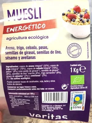 Muesli energetico Veritas 1 kg, code 8435173008263