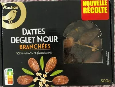 Dattes Deglet Nour branchées Auchan 500 g, code 8435177058110